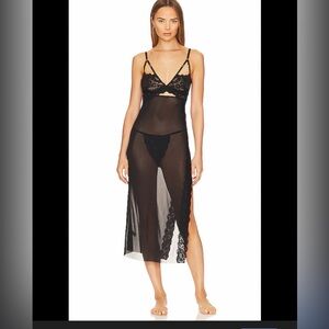 REVOLVE x We are HAH - Bust Out Slip Set Dress in Noir